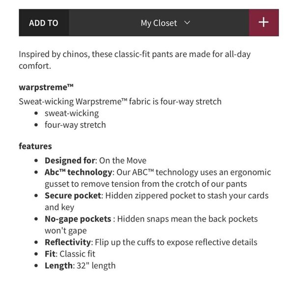 Lululemon Commission pants Classic 31”, Gray Sage, Size 33 G83 - Picture 3 of 13
